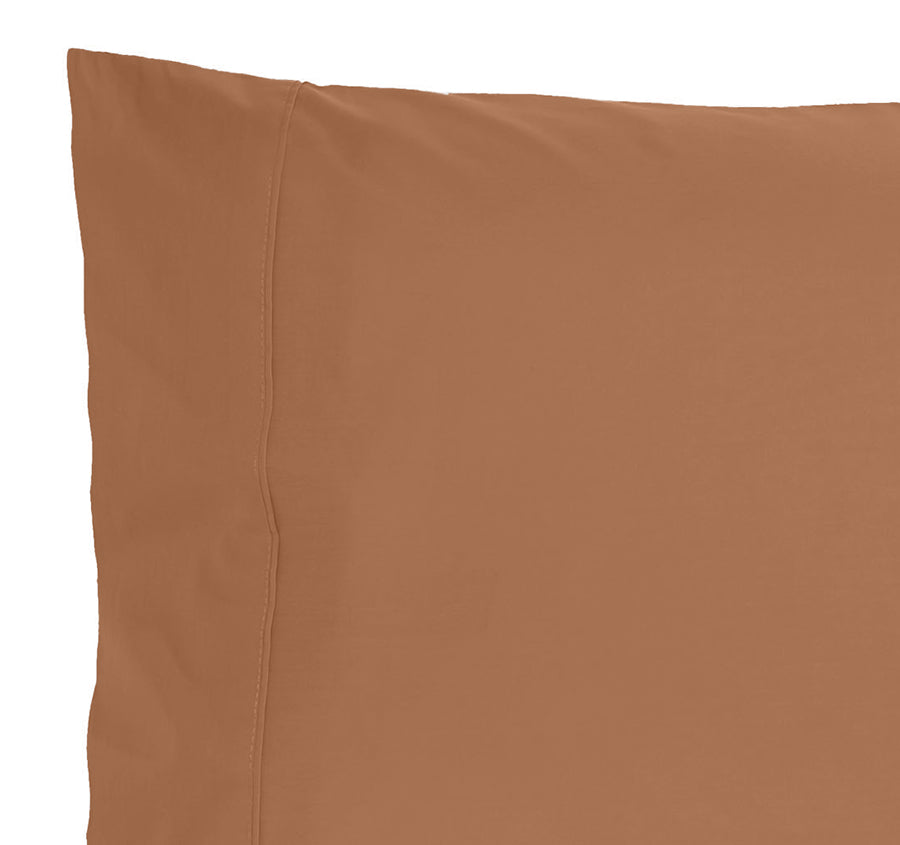 Drift Stonewashed Cotton Standard Pillowcase Pair Earth Clay