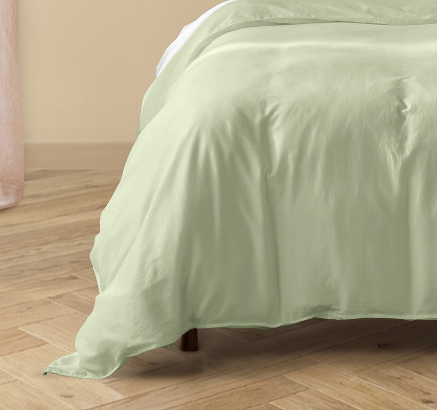 Drift Stonewashed Cotton Quilt Cover Set Range Wild Sage