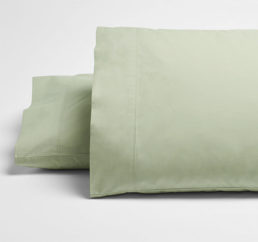 Drift Stonewashed Cotton Standard Pillowcase Pair Wild Sage
