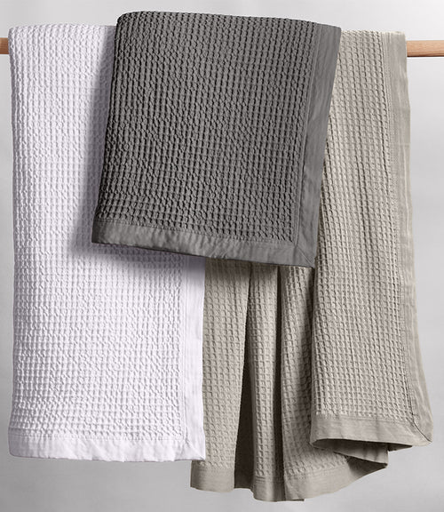 Haven Cotton Waffle Blanket Range Driftwood Linen
