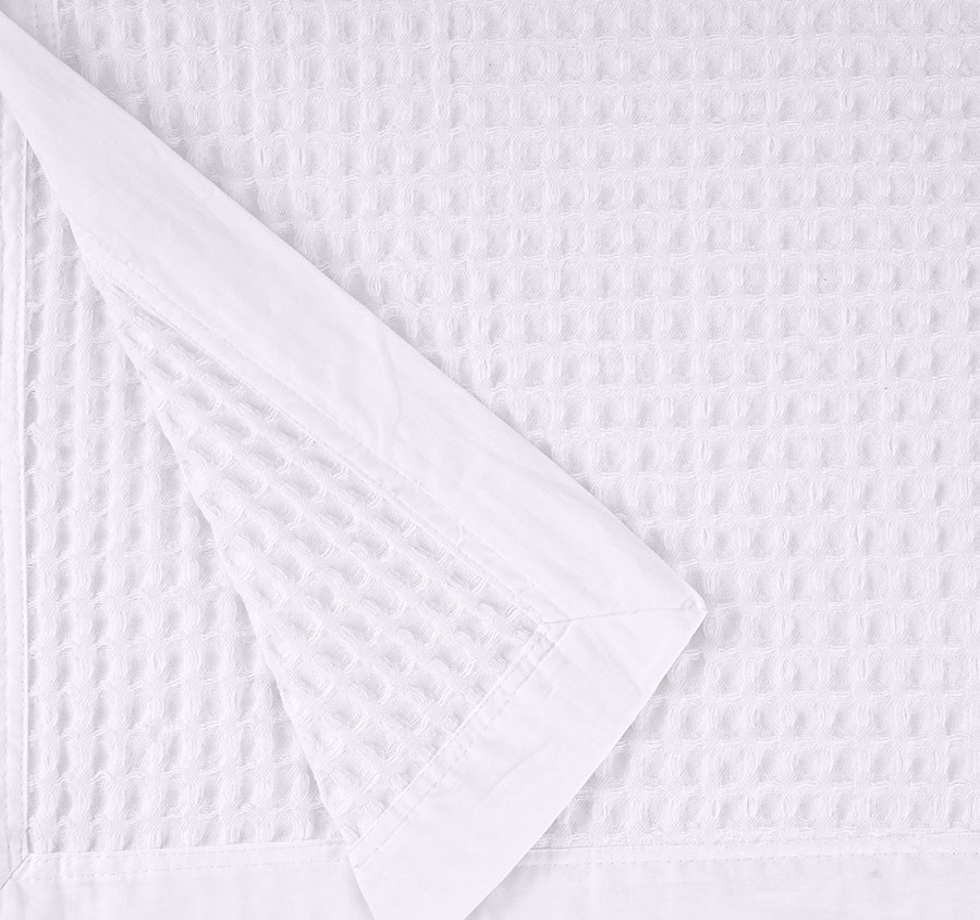 Haven Cotton Waffle Blanket Range Pure White
