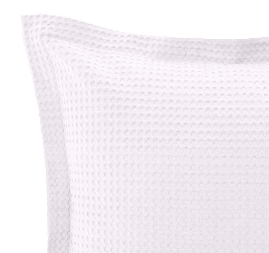 Haven Cotton Waffle Standard Pillowcase Pair Pure White
