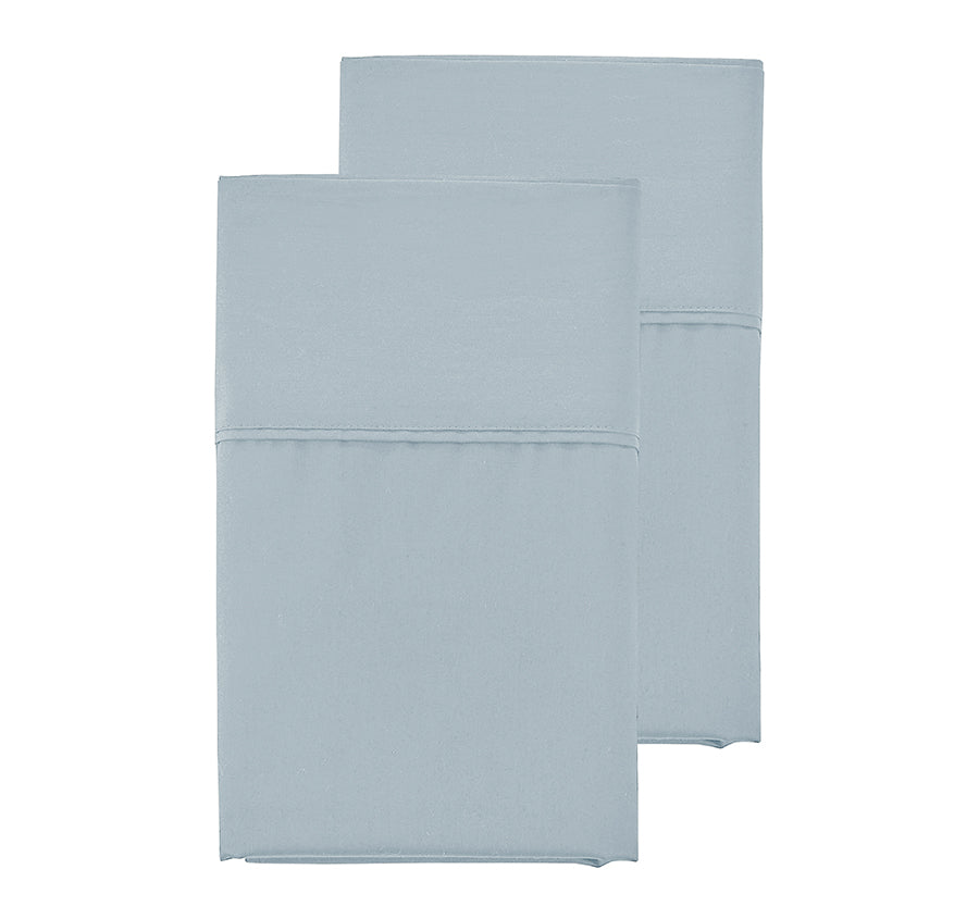 Oxford 300TC Crisp Cotton Percale Fitted Combo Range Breeze Blue