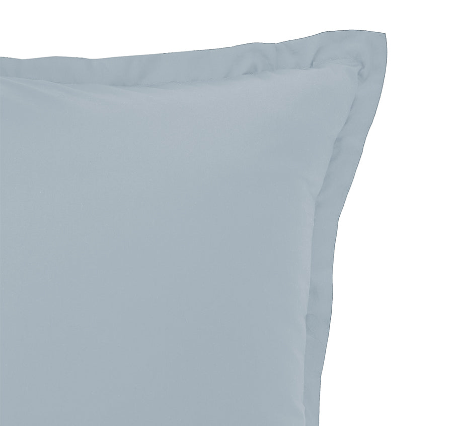 Oxford 300TC Crisp Cotton Percale Tailored European Pillowcase Breeze Blue