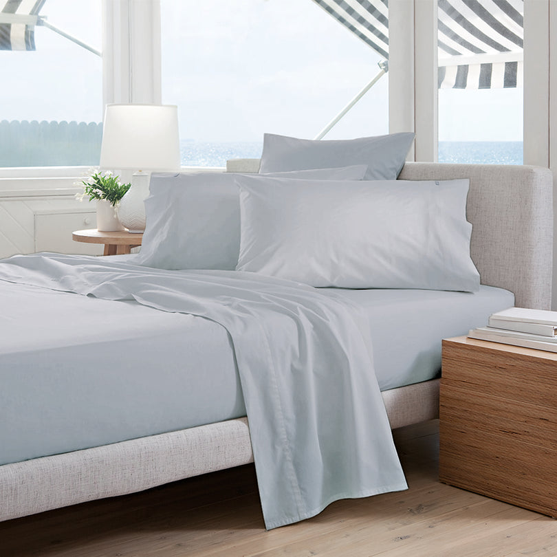Crisp cotton percale sheets for spring