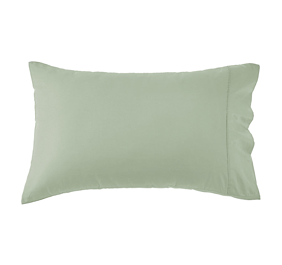 Oxford 300TC Crisp Cotton Percale Fitted Combo Range Leafy Sage