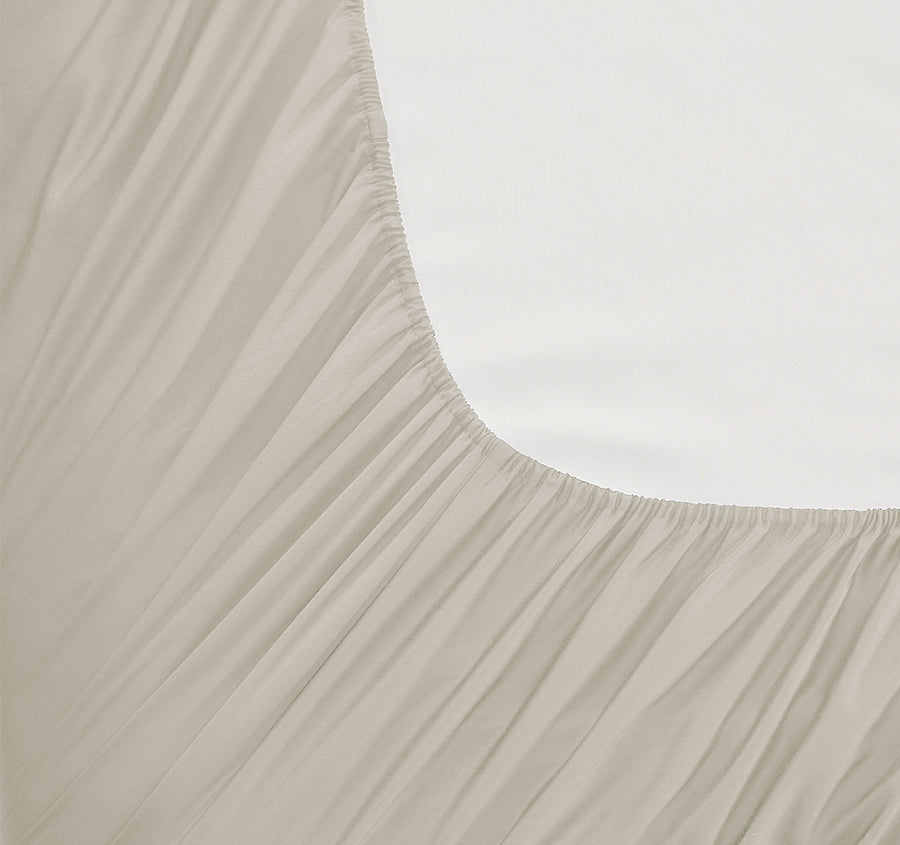 Oxford 300TC Crisp Cotton Percale Fitted Combo Range Sandstone