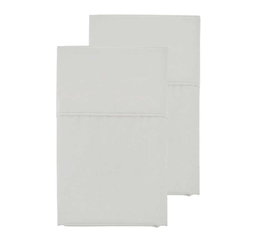 Oxford 300TC Crisp Cotton Percale Fitted Combo Range Warm Silver
