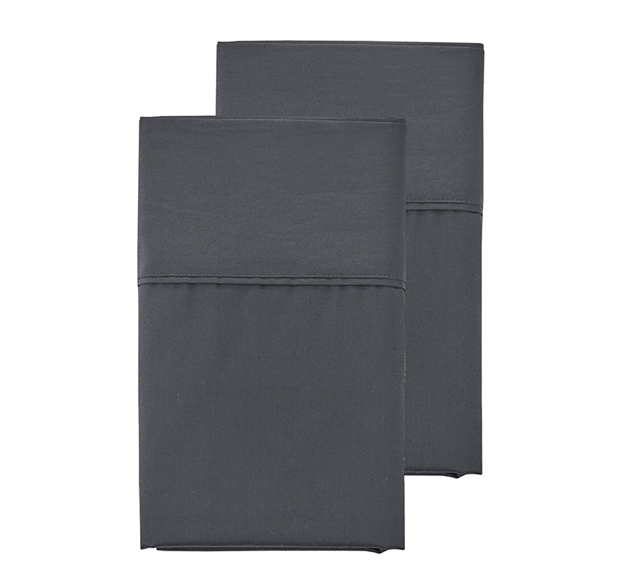 Signature 500TC Classic Egyptian Cotton Standard Pillowcase Pair Charcoal Grey