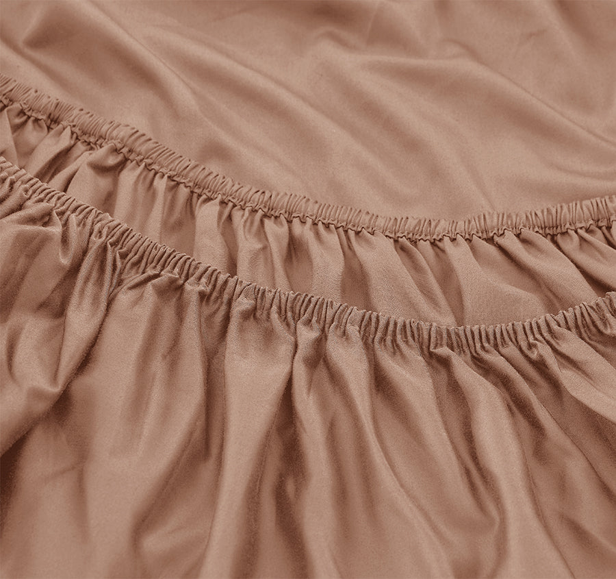 Signature 500TC Classic Egyptian Cotton Mega Sheet Set Range Earth Clay