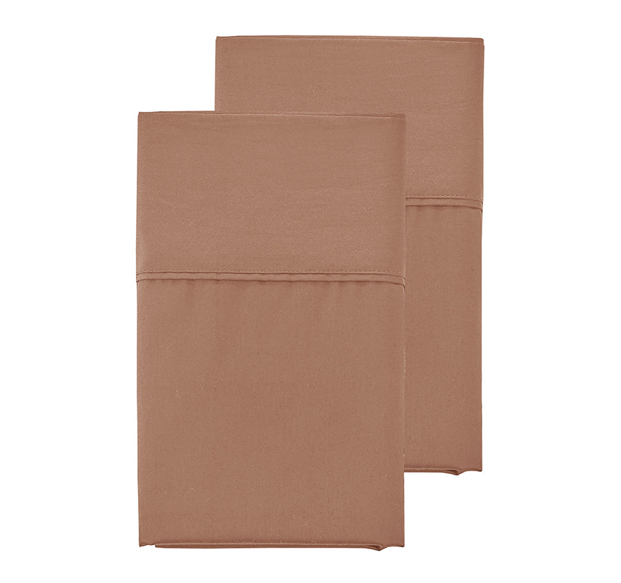 Signature 500TC Classic Egyptian Cotton Standard Pillowcase Pair Earth Clay