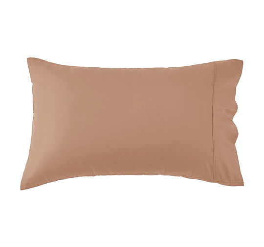Signature 500TC Classic Egyptian Cotton Standard Pillowcase Pair Earth Clay