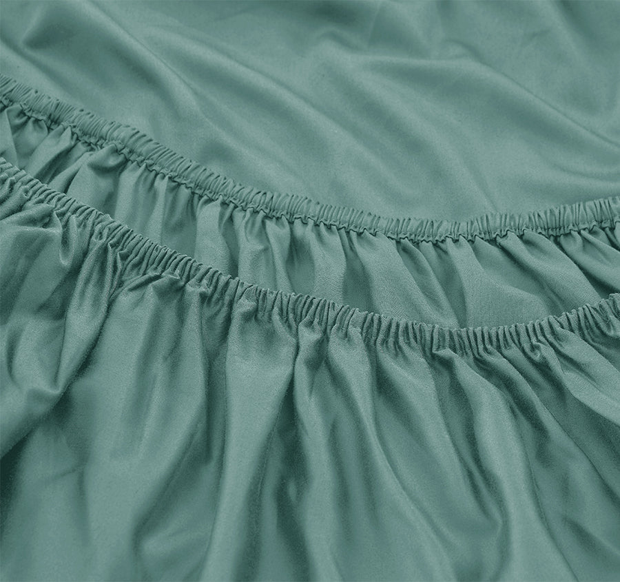 Signature 500TC Classic Egyptian Cotton Mega Fitted or Flat Sheet Range Jade Green