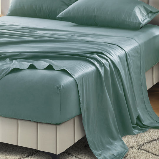 Signature 500TC Classic Egyptian Cotton Mega Fitted or Flat Sheet Range Jade Green