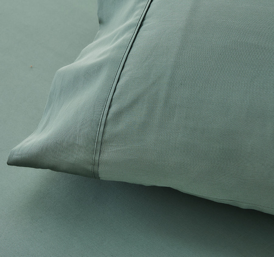 Signature 500TC Classic Egyptian Cotton Standard Pillowcase Pair Jade Green