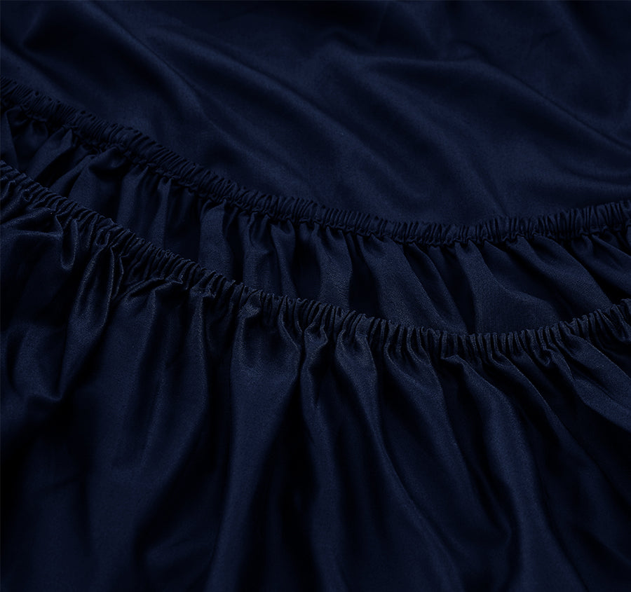 Signature 500TC Classic Egyptian Cotton Mega Fitted or Flat Sheet Range Midnight Navy