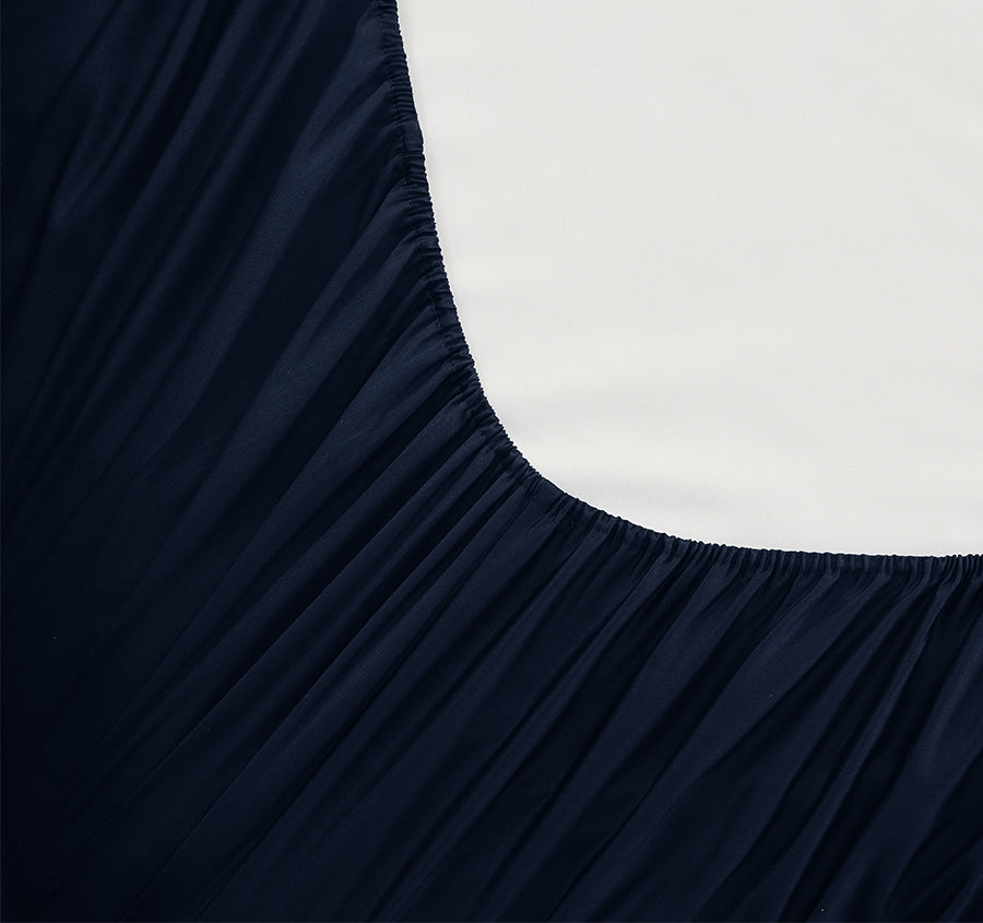 Signature 500TC Classic Egyptian Cotton Mega Fitted or Flat Sheet Range Midnight Navy
