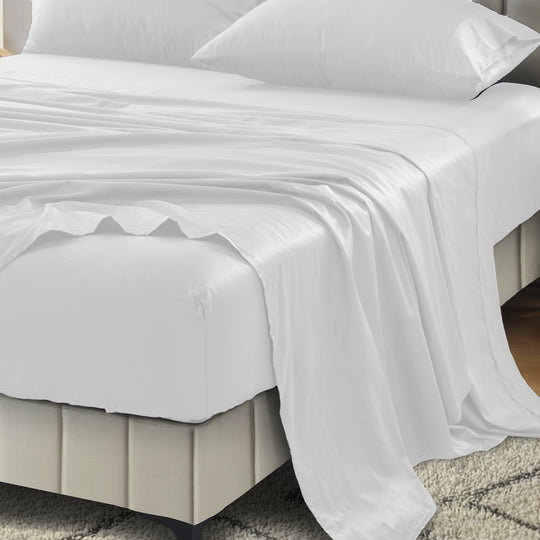Signature 500TC Classic Egyptian Cotton Mega Fitted or Flat Sheet Range Pure White
