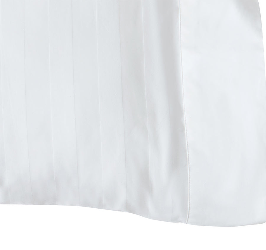 Signature 500TC Luxe Stripe Egyptian Cotton Mega Sheet Set Range Pure White