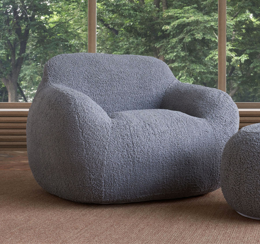 Boucle Cozy Chair Range Grey – Manchester Warehouse