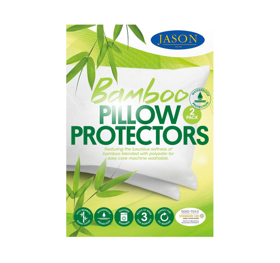 Bamboo Waterproof 2 Pack Standard Pillow Protector