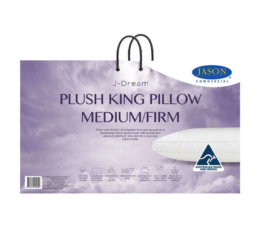 J-Dream Plush 1100g King Medium Firm Pilow
