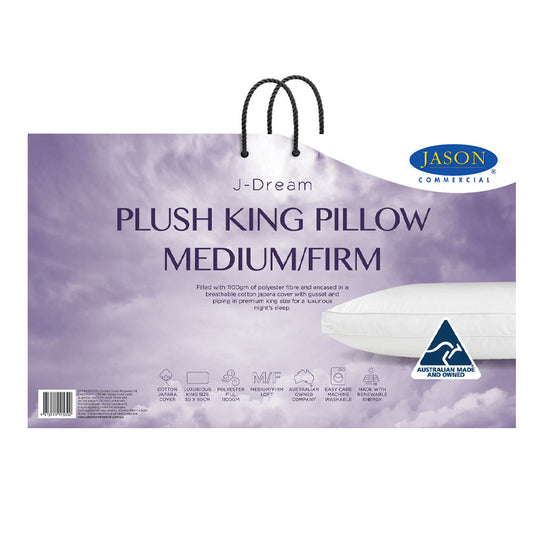 J-Dream Plush 1100g King Medium Firm Pilow