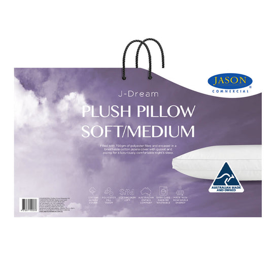 J-Dream Plush 750g Standard Soft Medium Pillow