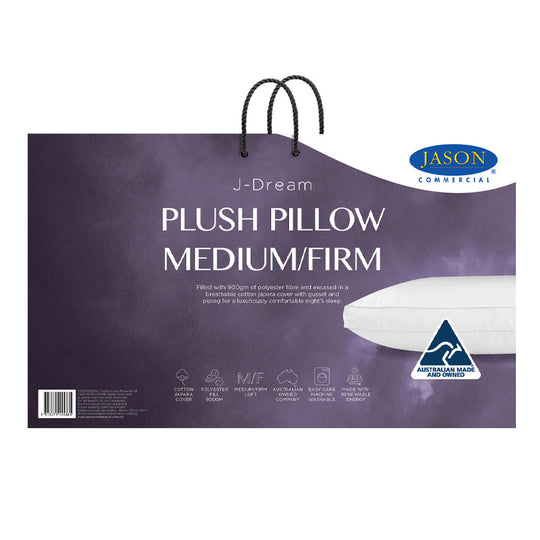 J-Dream Plush 900g Standard Medium Firm Gusset Pillow – Manchester