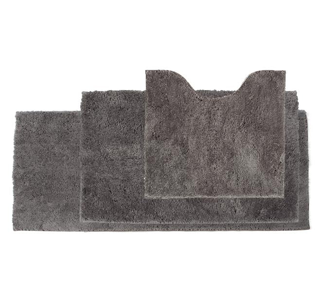 Super Plush Non-Slip Bath Mat Range Grey