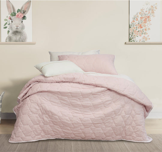 Bolston Coverlet Set Pink