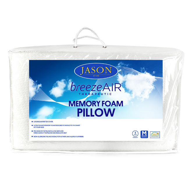 Breeze Air Memory Foam Medium Standard Pillow