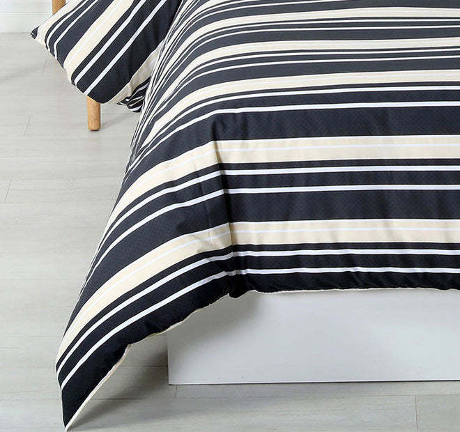Brighton Quilt Cover Set Range Charcoal