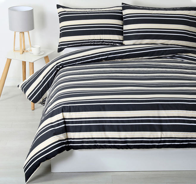 Brighton Quilt Cover Set Range Charcoal