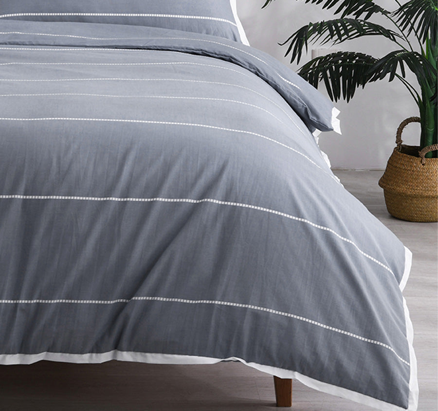 Calista Quilt Cover Set Range Granite