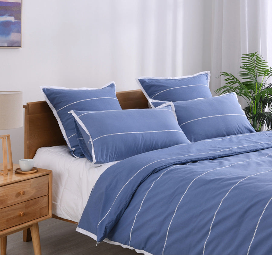 Calista Standard Pillowcase Pair Indigo