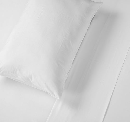 Cotton Deluxe Flat Sheet Range White