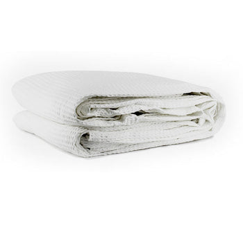 Cotton Waffle Blanket Range White