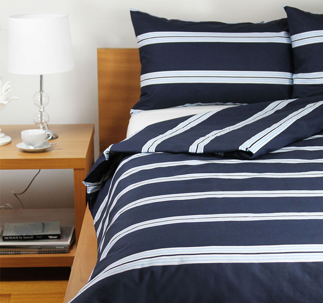 Hudson Quilt Cover Set Range Navy