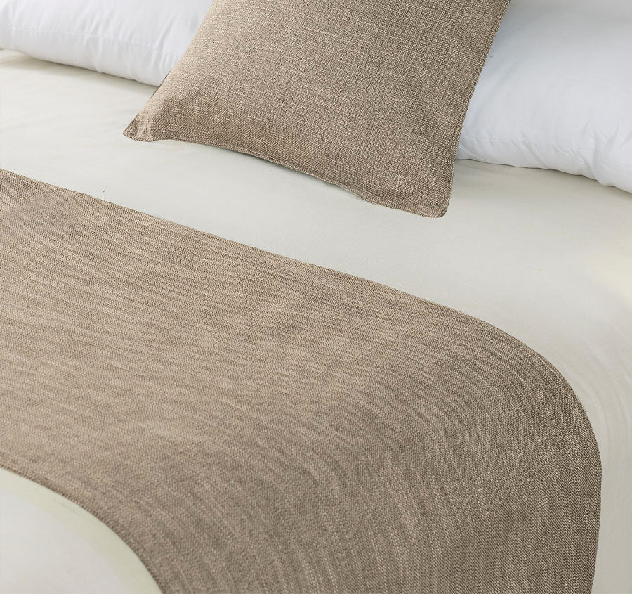 Linen Look Bed Runner Range Sand – Manchester Warehouse