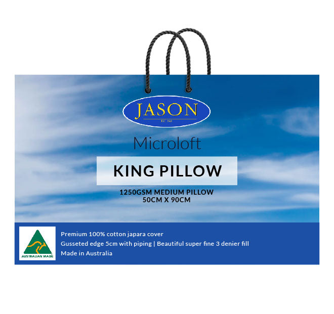 Microloft King Medium Gusset Pillow
