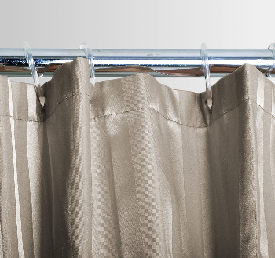 Satin Stripe 180x180cm Shower Curtain Latte
