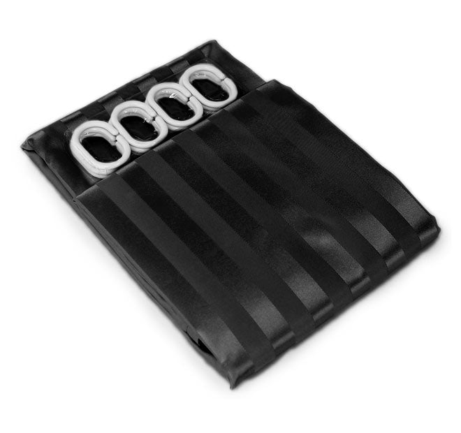 Satin Stripe 180x180cm Shower Curtain Charcoal