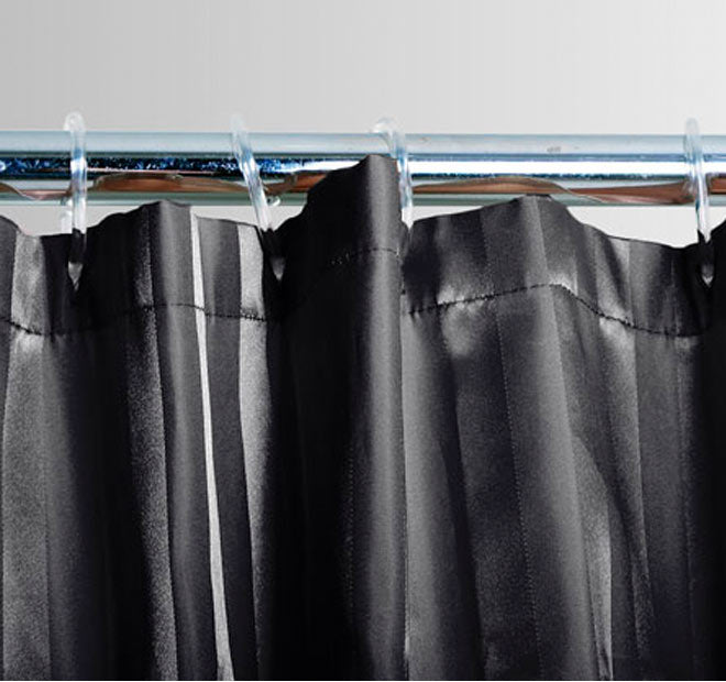 Satin Stripe 180x180cm Shower Curtain Charcoal