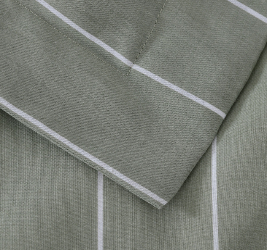 Studio Stripe Quilt Cover Set Range Sage