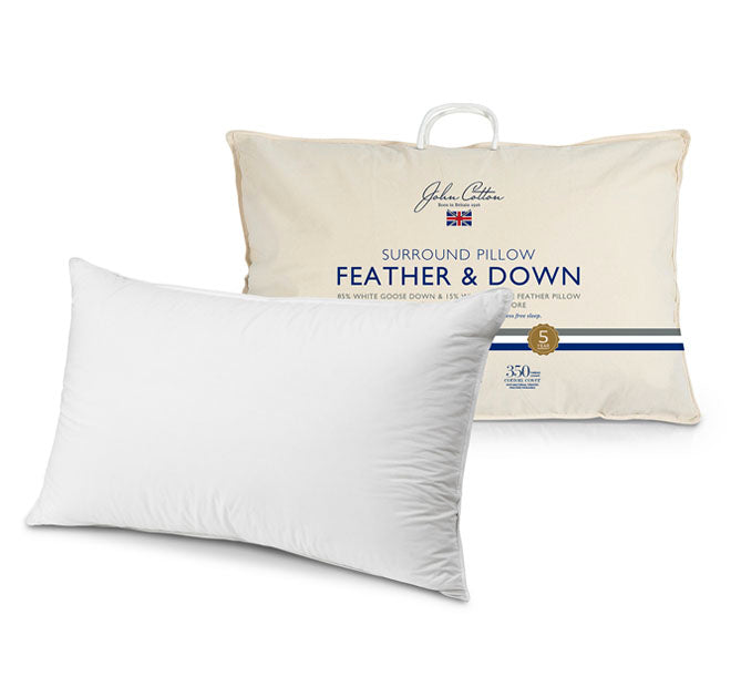 White Goose 85 Down and 15 Feather Surround Medium Standard Pillow