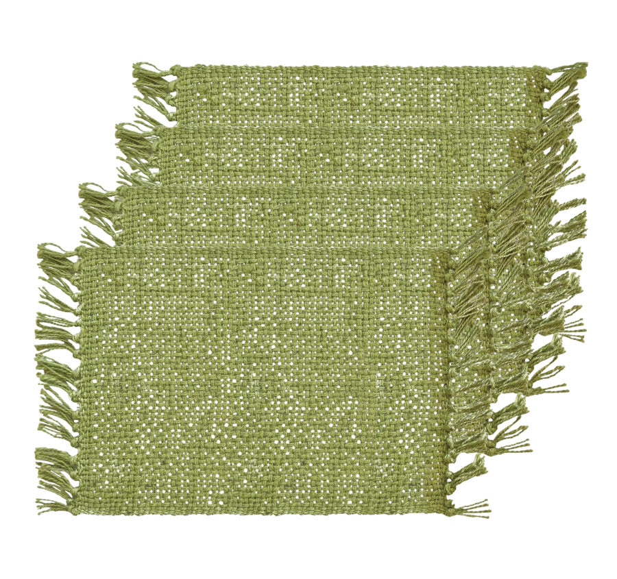 Rowan 33x48cm 4 Piece Placemat Set Bayleaf