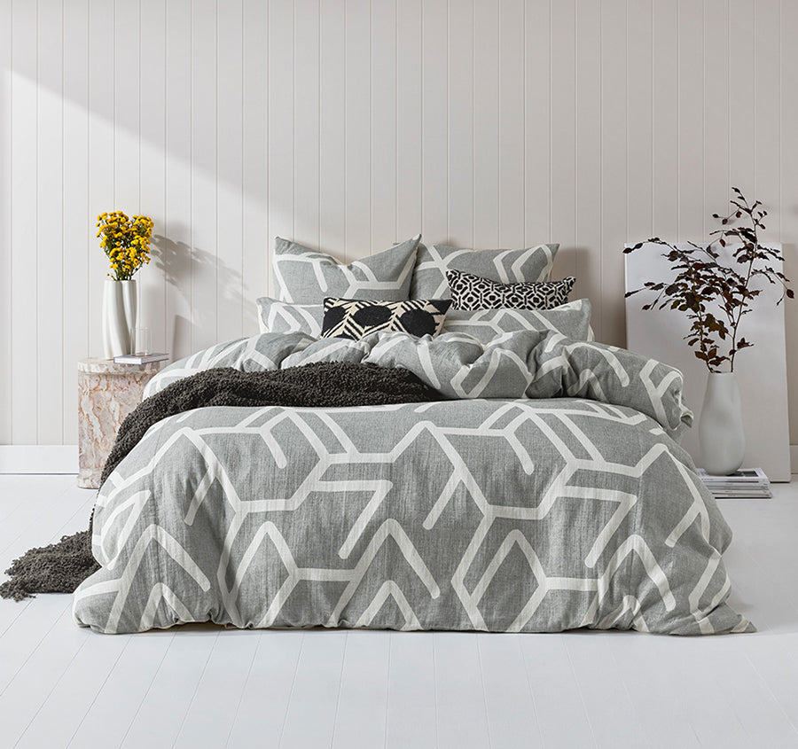 Bala Quilt Cover Set Range Grey