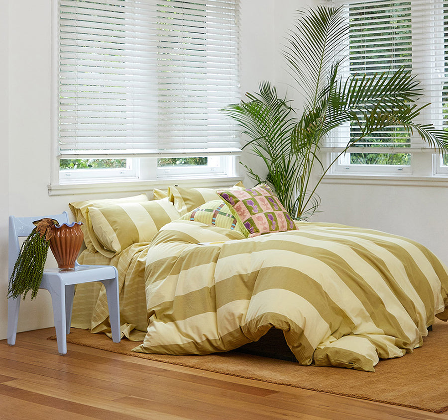 Breeze Quilt Cover Set Range Lime