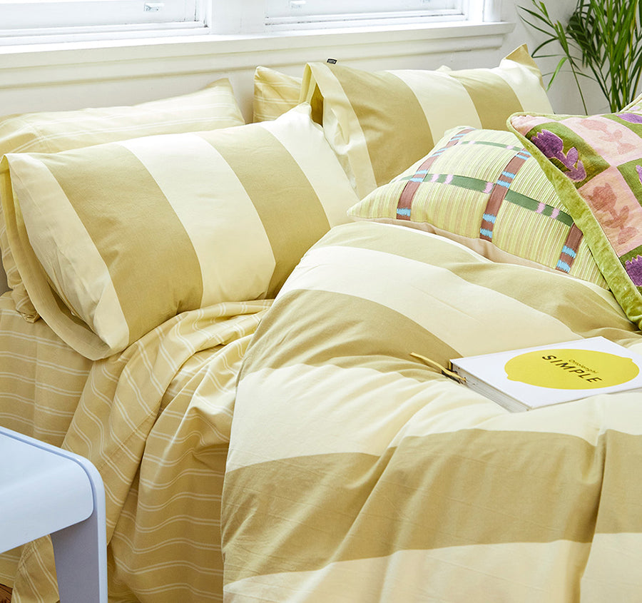 Breeze Quilt Cover Set Range Lime